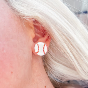 Baseball Stud Earrings