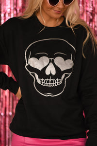 *SALE* RTS Shimmer Skull Sweatshirt