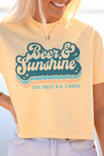 Load image into Gallery viewer, Beer &amp; Sunshine The Only B.S. I Need Crop/Tee
