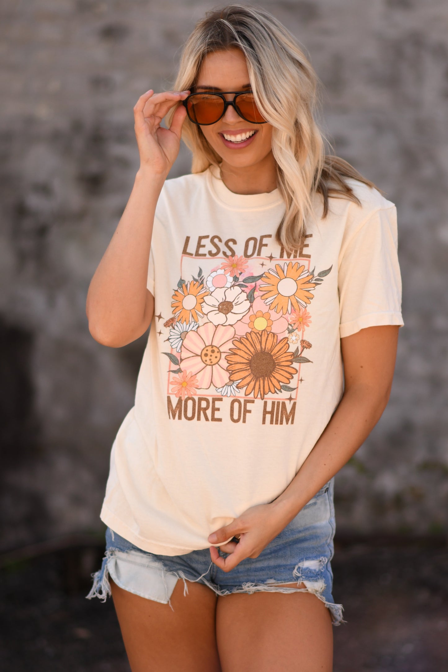 Less Of Me More Of Him Floral Tee