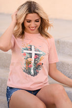 Load image into Gallery viewer, Floral Cross Tee