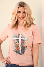Load image into Gallery viewer, Floral Cross Tee