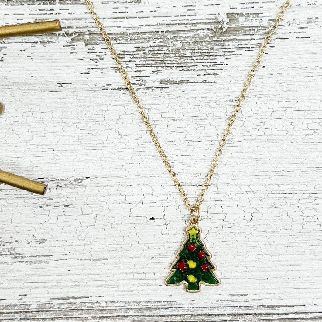 Envy Stylz Boutique Women - Accessories - Earrings Christmas Tree Druzy Necklace