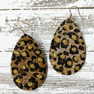 Envy Stylz Boutique Women - Accessories - Earrings Leopard Faux Fur Glitter Earrings