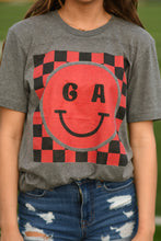 Load image into Gallery viewer, GA Checkered Smiley Tee